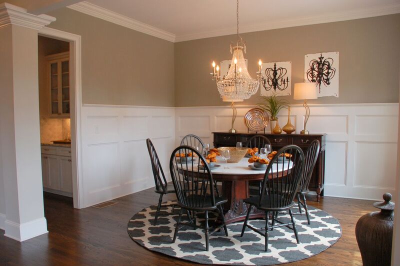 Staged dining rm